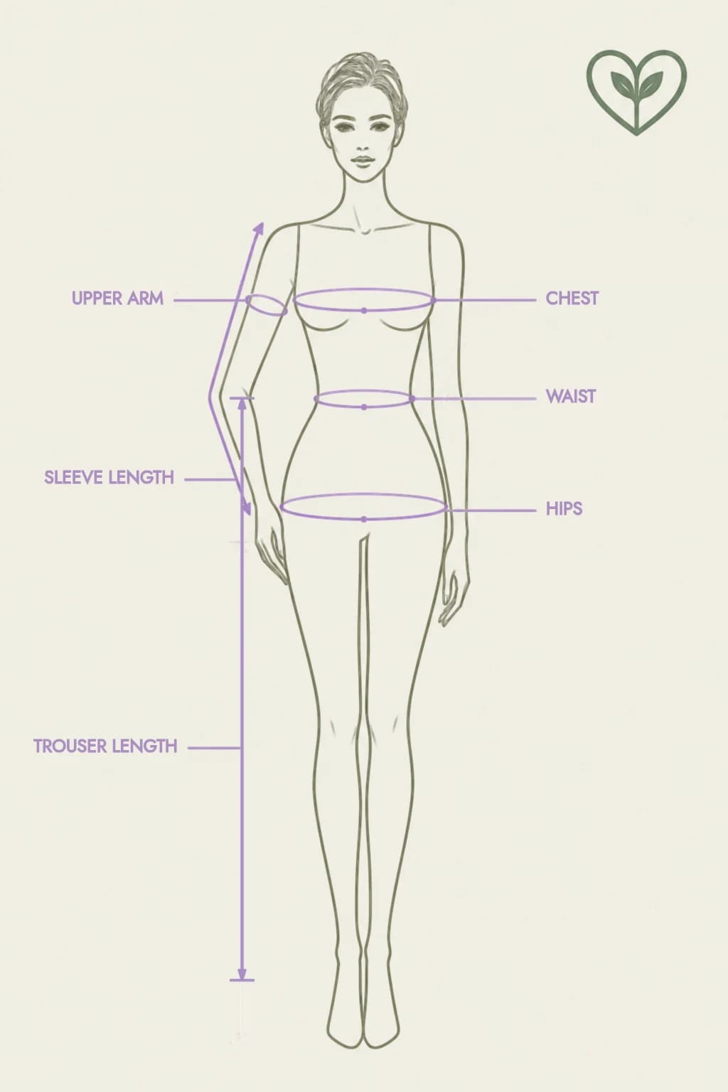 Soul Fabrics measurement diagram